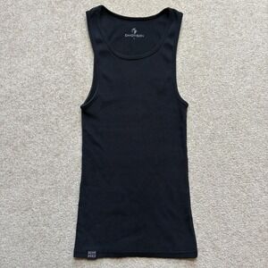 EKKOVISION‎ Tank Top Shirt Mens Large Black Ribbed Stretch Cotton Gym Fitness